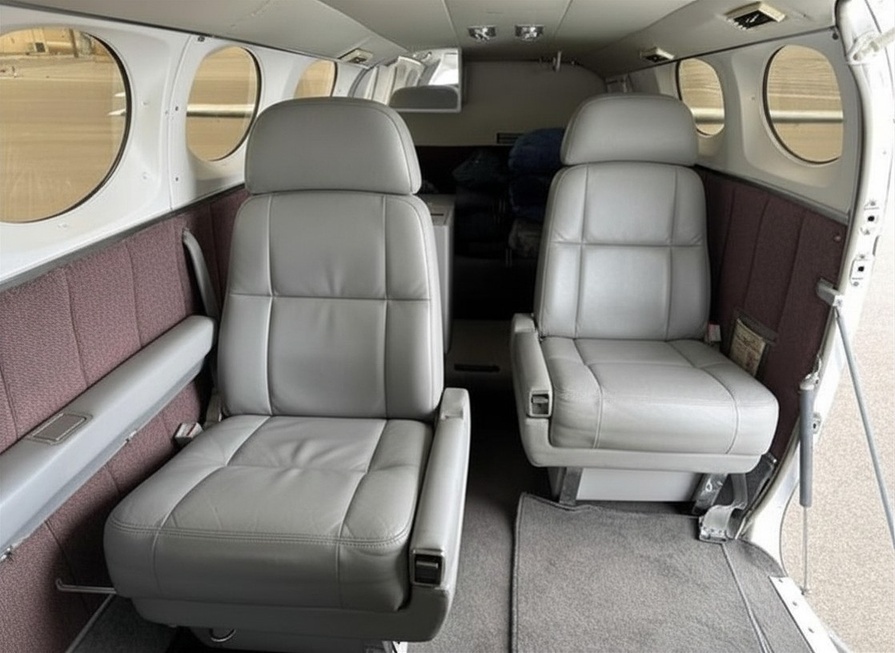Cessna 421C cabin interior seating